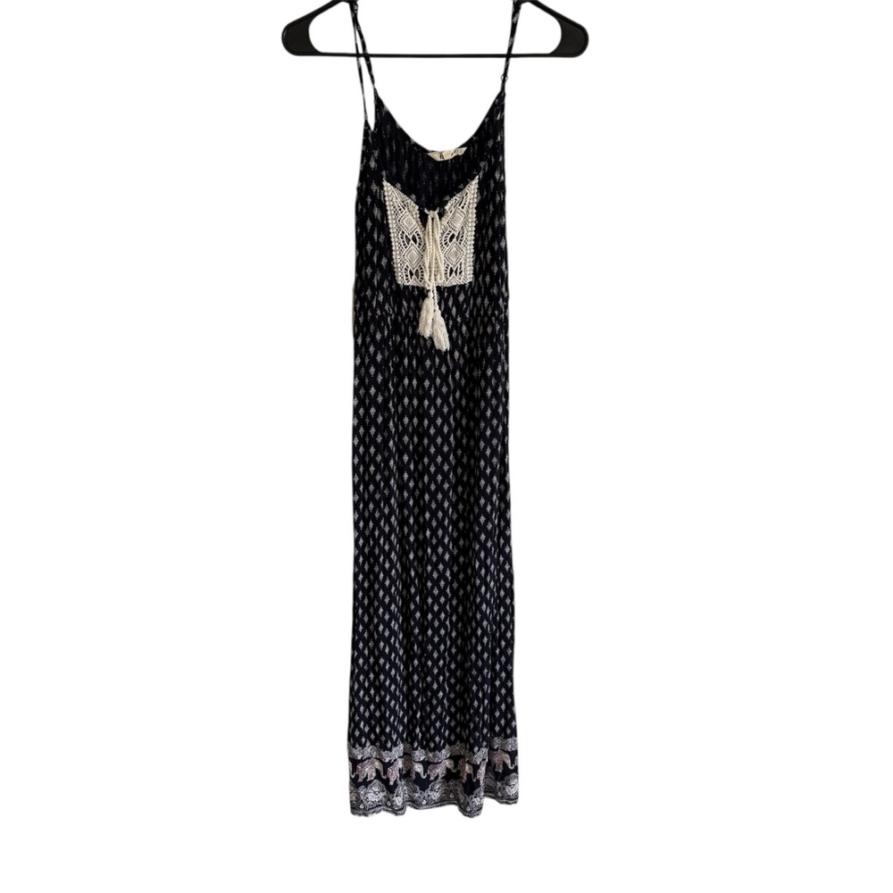 Blush Womens Blue Size S Maxi Long Dress Strappy Summer Casual Slit Vacay